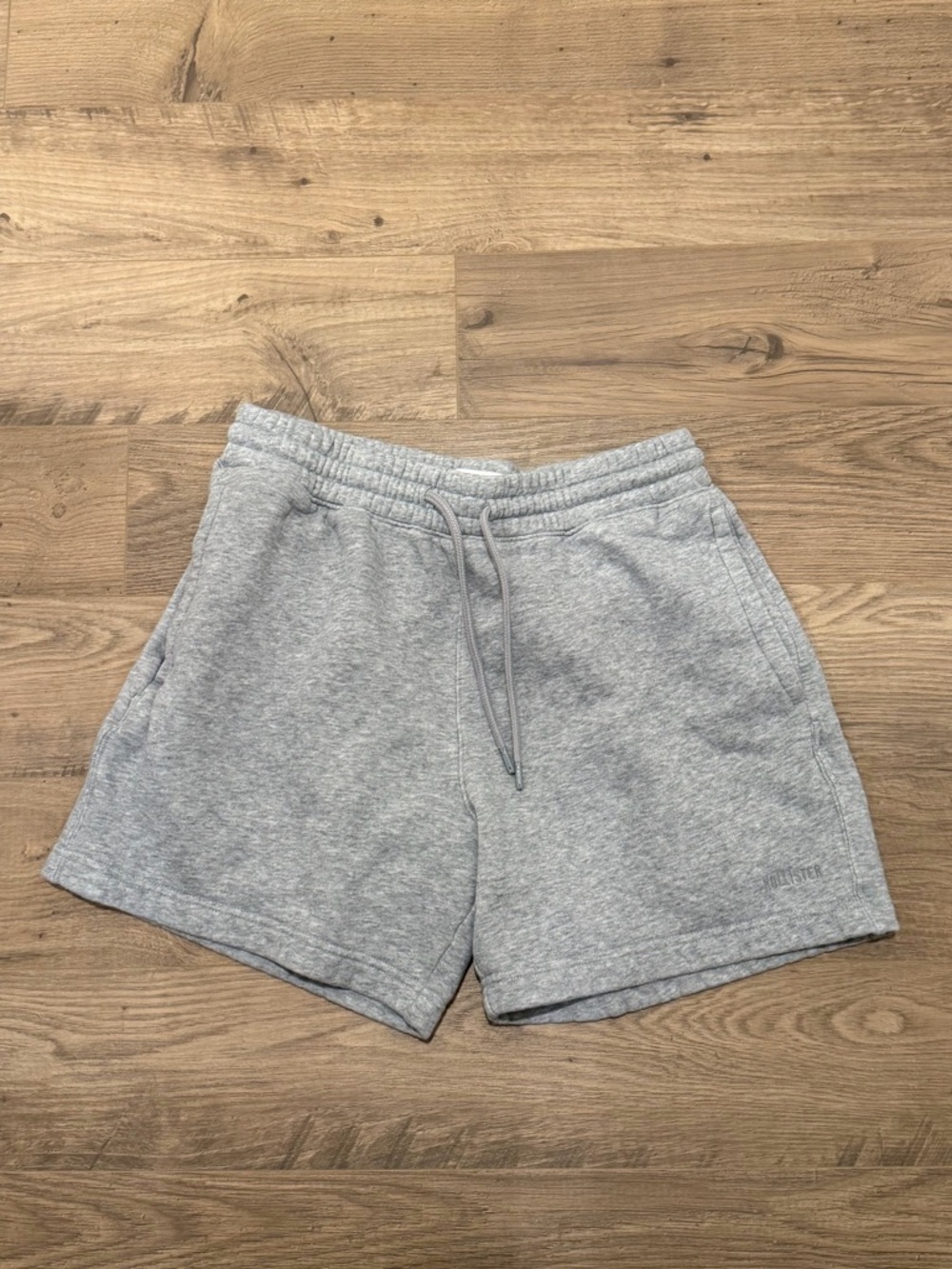 Hollister Cozy Grey Fleece Drawstring Shorts
